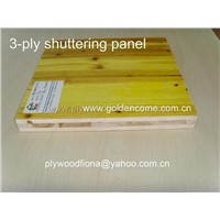 Triply shuttering panel