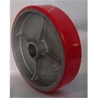 polyurethane tyred cast iron centre wheel