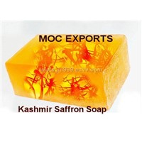 Saffron Soap with Saffron Filaments All over the Soap.