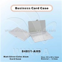Matt Silver Aluminum Name Card Case