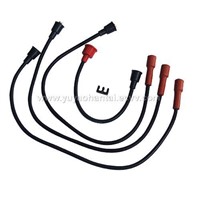 Ignition cable set, spark plug cable