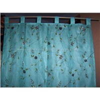 hand embroydery all over silk organza curtain