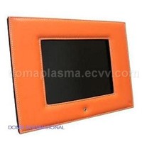 10.4&amp;quot; Digital Photo Album w/ Orange Leather Frame and 512MB Built-in Flash Memory