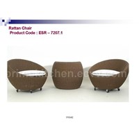 Alu rattan chair.With cushion  Chair