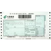 China Post Domestic Common Parcel Detail Bill