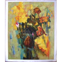 Oil Painting - Abstract Flower