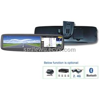 4 inch Approprative rearview mirror buit-in GPS and Bluetooth hands-free function