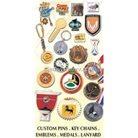 badges, medals, enamel, custom pin, key chains, lanyard, acrylic products