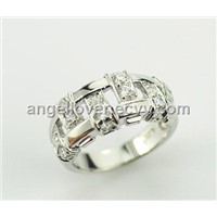 925 silver ring with zircon