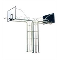 DMJ-3B Inserting Land Round-tube Double Arms Basket Stand
