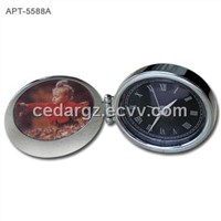 Metal Art Travel Clock with Mini Photo Frame