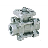 3PC ball valve with mouting pad