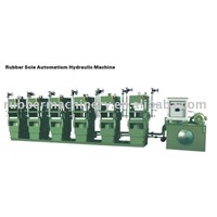 Automatic hydraulic press machine for rubber sole