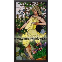 Stained Glass Windows &amp;amp; Panels with Hand Painted Portrait (Summer)