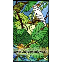 Stained Glass Windows &amp;amp; Panels with Hand Painted (Bird)