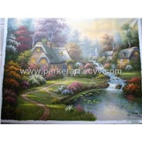 Garden Scenery Oil Painting (FJDC0043)