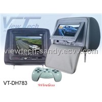 Headrest car dvd player + 7 inch Car LCD monitor + IR / FM /Game function /SD/USB reader (VT-DH783)