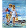 Person Beach Kids Oil Painting