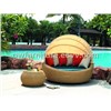 outdoor lounge bed with tent