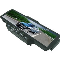 Bluetooth Moblephone car kit mirror with Caller Name,Wireless earpiece,Built-in FM&amp;amp;Microphone..