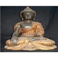 Cloisonne Bronze Gilt Shakyamuni Buddha