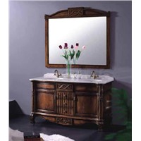 Solid Oak Wooden Bathroom Cabinet (NSVI802)