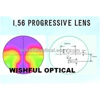 Cr39 (1. 499, 1. 56) Progressive Optical Lens