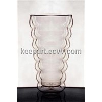 Double Wall Glass Cup-Wave Wall