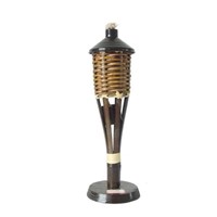 bamboo  garden torch,metal oil lamp