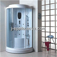 One Seat Steam Showers with Clear Glasses
