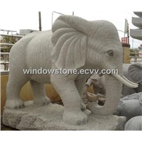 Elephant Granite Carving (WDSC0085)