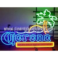 Corona Neon Sign with Tree