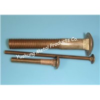 Silicon Bronze Carriage Bolt of Shank #10 to 3/4&amp;quot;,Length 1&amp;quot; to 20&amp;quot;