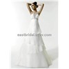 Stunning Strapless Halter Neckline Floor Length a-Line Western Bridal Dress Dwwd0031