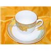 90/180cc cup and saucer, gold decal