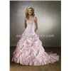 Charming Strapless Corseted Draped with Beading And Embroidery Bridal Gown (Dfwd0010)
