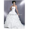 One-Piece Strapless Ball Gown with Corset Closure Wedding Dress for Brides (Dfwd0009)