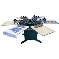 6/8 Colors T-Shirt Manual Printing Machine
