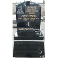 UK Headstone Memorials, Black Granite Monuments