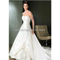 Sweetheart Chapel-Train a-Line Embroidered Floor Length Elegant Bridal Gown DEWD0017