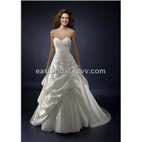Sweetheart Neckline Floor Length a-Line Taffeta Formal Bridal Gown (Style of 2009 Dfwd0027)