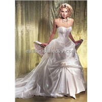 Sweetheart Satin A-Line Inspired Floor Length Elegant Bridal Gown (Dewd0013)