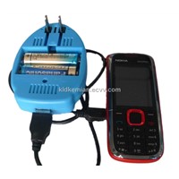 Mobile Phone Two AA Battery Emergency Charger