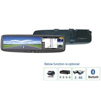 " LCD GPS Rear View Mirror Touch Screen Monitor