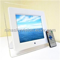 8 inch digital photo frame with MP3 and MP4+2GB memory card