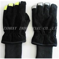 Leather Fire Fighting Gloves (ZR-D002-GL04)
