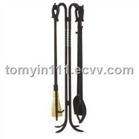 Wrought Iron Fireplace Tool Sets (LMFF-4009)