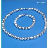 925 sterling silver beaded bracelets and necklace