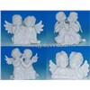 Ceramic baby angel sculpture