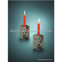 Cast Stone Candle Holder